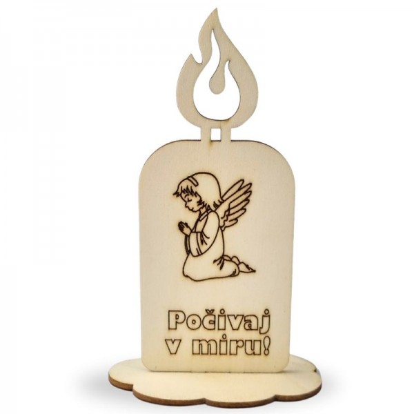 Lesena svečka Angelček moli